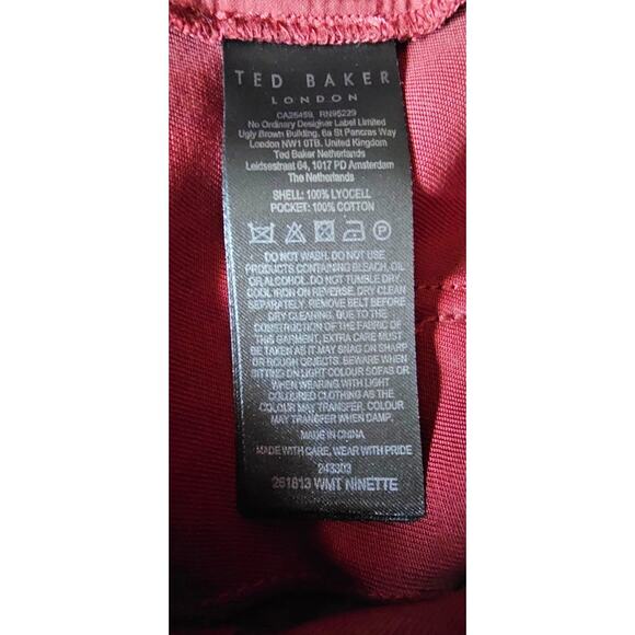 Ted Baker London Ninette Trousers  High Waist Carrot Legs Women's Size 3 - Picture 9 of 11